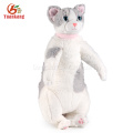 ICTI 30cm plush cat toy long leg cat of plush toy lifelike plush toy